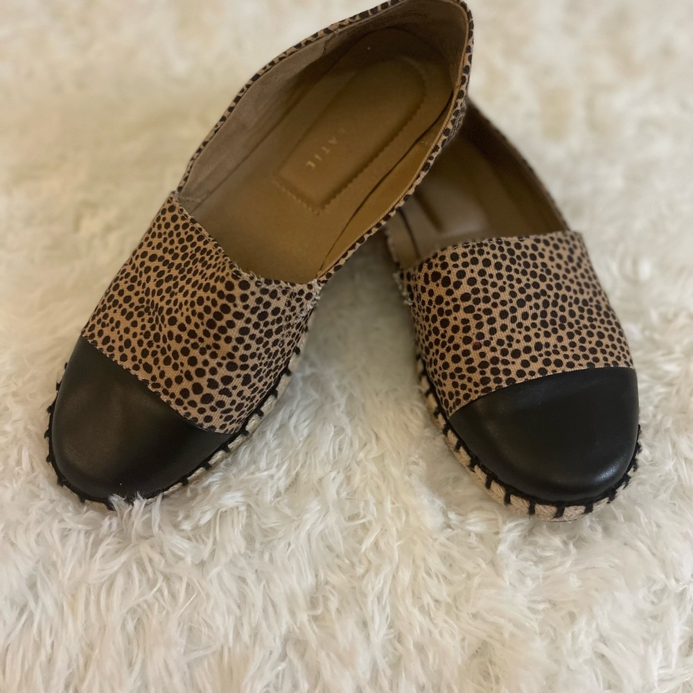 DSW Kelly & Katie Leopard Print Espadrilles Slip on Shoes